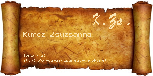 Kurcz Zsuzsanna névjegykártya